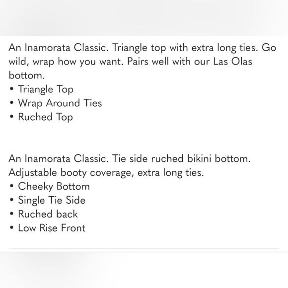 Inamorata Las Olas Bikini Set Pink Saffron Check S/M - Picture 4 of 7